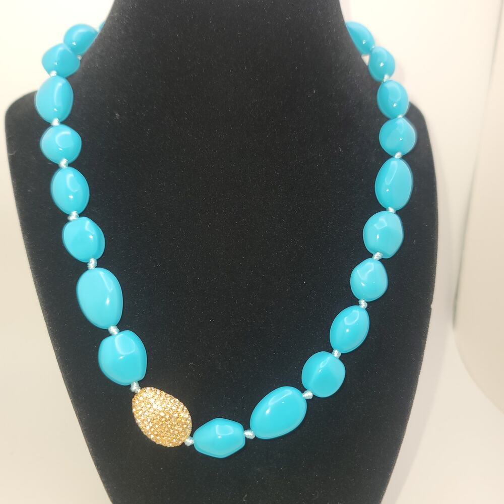 Vintage Nolan Miller Grand Stand Beaded Necklace Glamour Collection